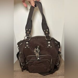 George Gina & Lucy Shoulder Bag Newport Moxie Brown Y2K Grunge.